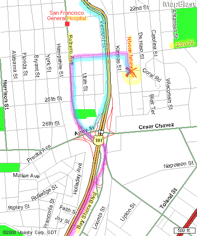 Map courtesy MapBlast