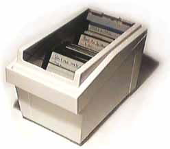 My actual disk box is a monstrous Rubbermaid under-bed storage box